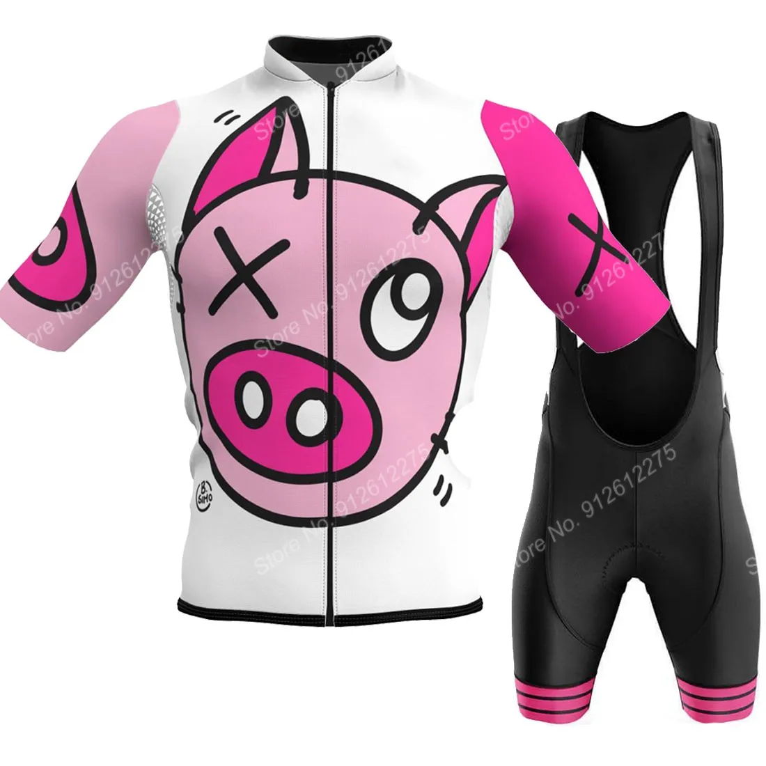 Cycling Commuter Shorts - Set Cartoon Comic Pig 2023 Maglia