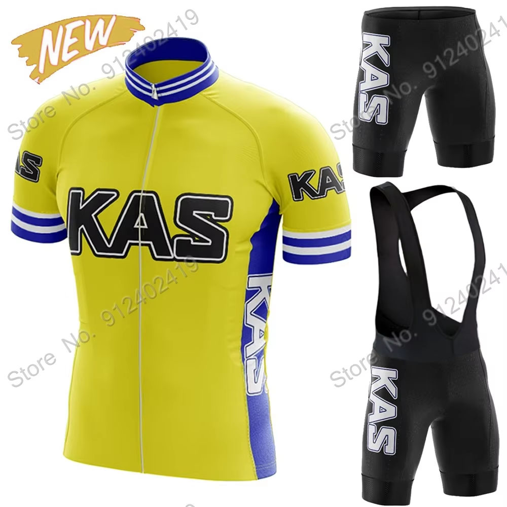 Cycling Commuter Shorts - Nuovo Set Maglia Ciclismo Retrò Kas